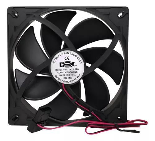 Fan Cooler 140mm 14cm Ventoinha Preto S/ Led Gabinete Pc